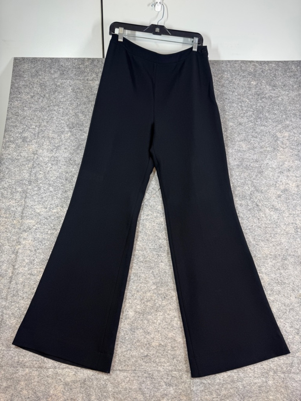 Georges Rech Black Wide Leg Pants High Waist Minimalist Tailored Career Size 42 - Picture 2 of 16